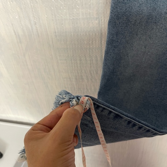 Pistola Fringe Hem Straight Leg Jeans Blue 
High Rise. - Picture 4 of 10